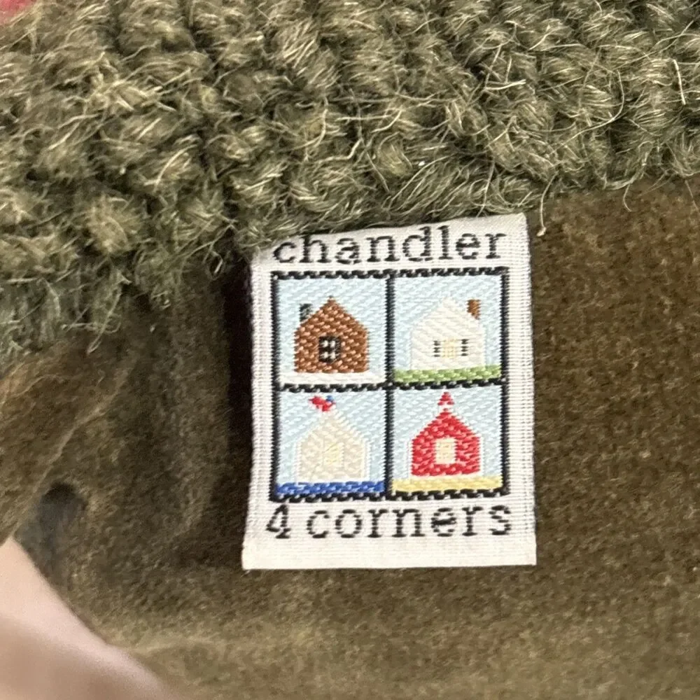 Chandler 4 Corners Hooked Wool Pillow Fishing Pole 2006 Laura Megroz 18